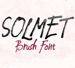 不错的英文书法字体：Solmet – Brush Font